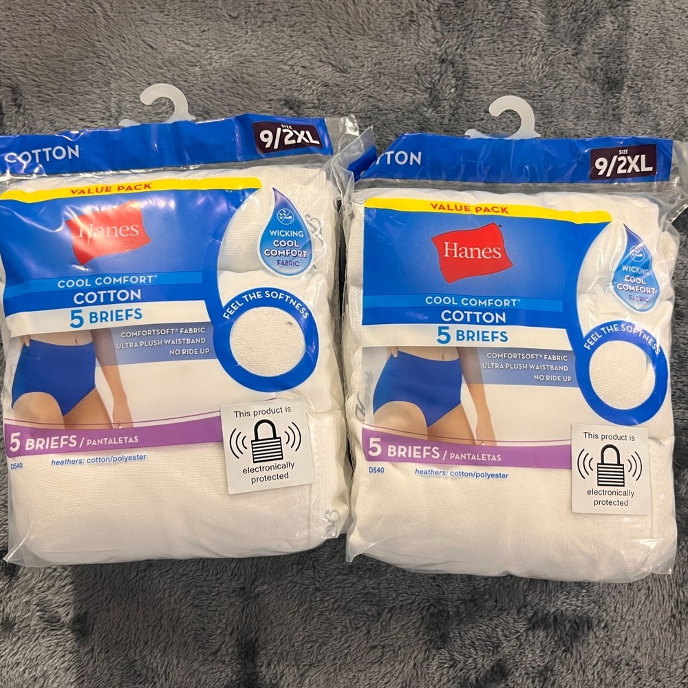 Hanes 10-Pairs Cool Comfort Cotton Tagless Wicking No Ride Up Woman's Size 9/2XL